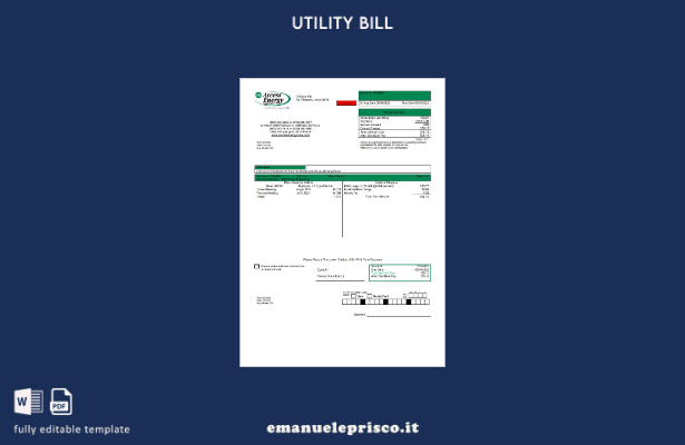 stile verificato Modello di bolletta delle utenze USA Iowa Access Energy Coopera